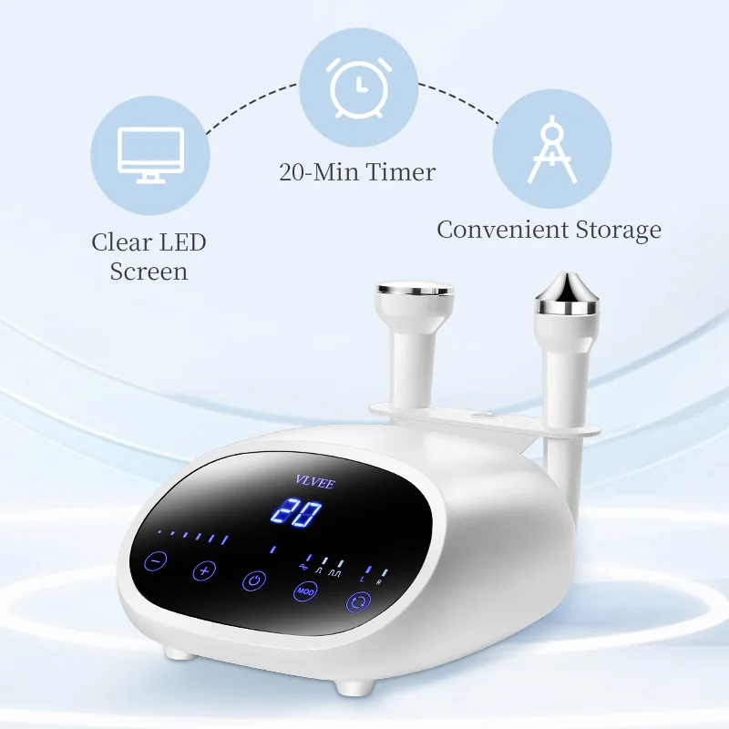 VLVEE Urządzenie Kosmetyczne Ultradźwiękowe 2w1 do Twarzy i Oczu, Instrument do Profesjonalnego Czyszczenia i Masażu Ciała, Do Salonów Kosmetycznych SPA