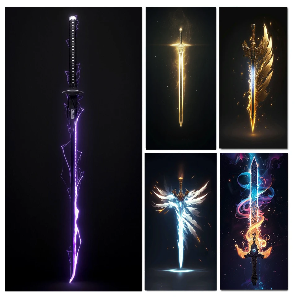 

5D DIY Sword Diamond Painting Kit Diamond Embroidery Color Painting Handmade Mosaic Art Home Decoration Gift