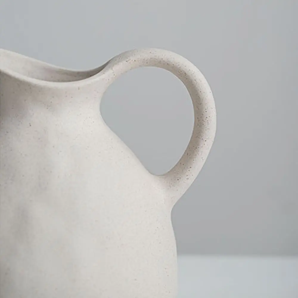 Creativity Country Style Desktop Vase Vintage White Jug Vase Garden Watering Ceramic Kettle Flower Vase Pot Home Decor Crafts