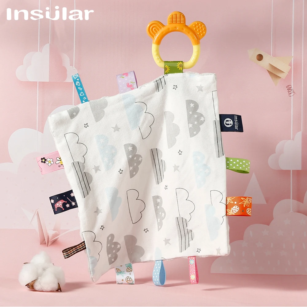 INSULAR Kids Sleep-aid Comfort Doll Comfortable Infant Soothing Handkerchief Baby Appease Towel Sleep Artifact Bite Toy 0-1Y