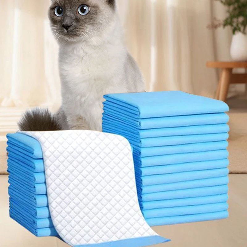 20pcs Absorbent Dogs Diapers Disposable Puppy Training Pee Pads Quick Dry Surface Mat Clean Cushion Dog Supplies