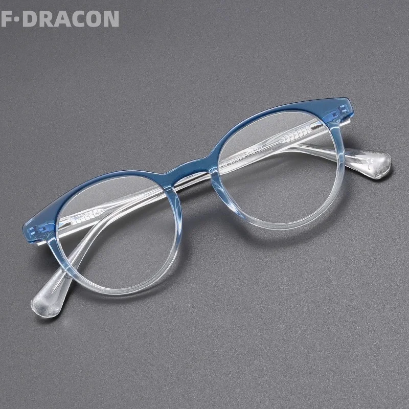 F·DRACON New Sheet Metal Eyeglass Frame Fashionable Round Men's And Women's Eyeglass Frame High-quality Eyeglass Frame 85216