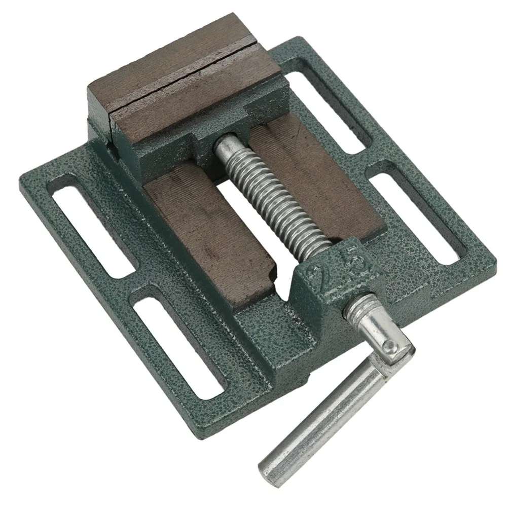 2.5in Jaw Width Drill Press Vise 6 Inch Clamp Heavy Duty Cast Iron Bench Clamp Tools High Accuracy Guide Rod Design