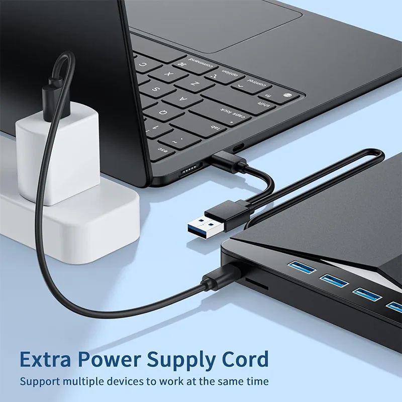 External DVD Drive for Laptop PC Portable CD/DVD ROM Player Burner with SD TF Card Slots USB3.0 Optical Drives