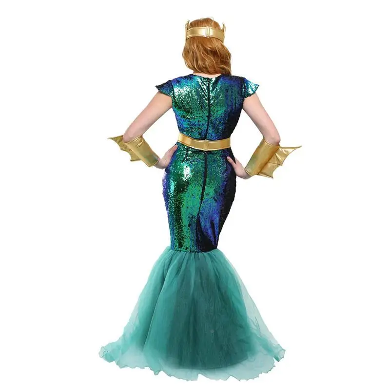 Novo loween princ desempenho traje feminino faion ow caminhada traje design sereia mar rei vinho princ outfit