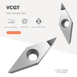 2Pcs/set VCGT110302 VCGT110304 VCGT160402 VCGT160404 PCD CBN Diamond Inserts Blade Internal Turning Tool Lathe Tool for factory