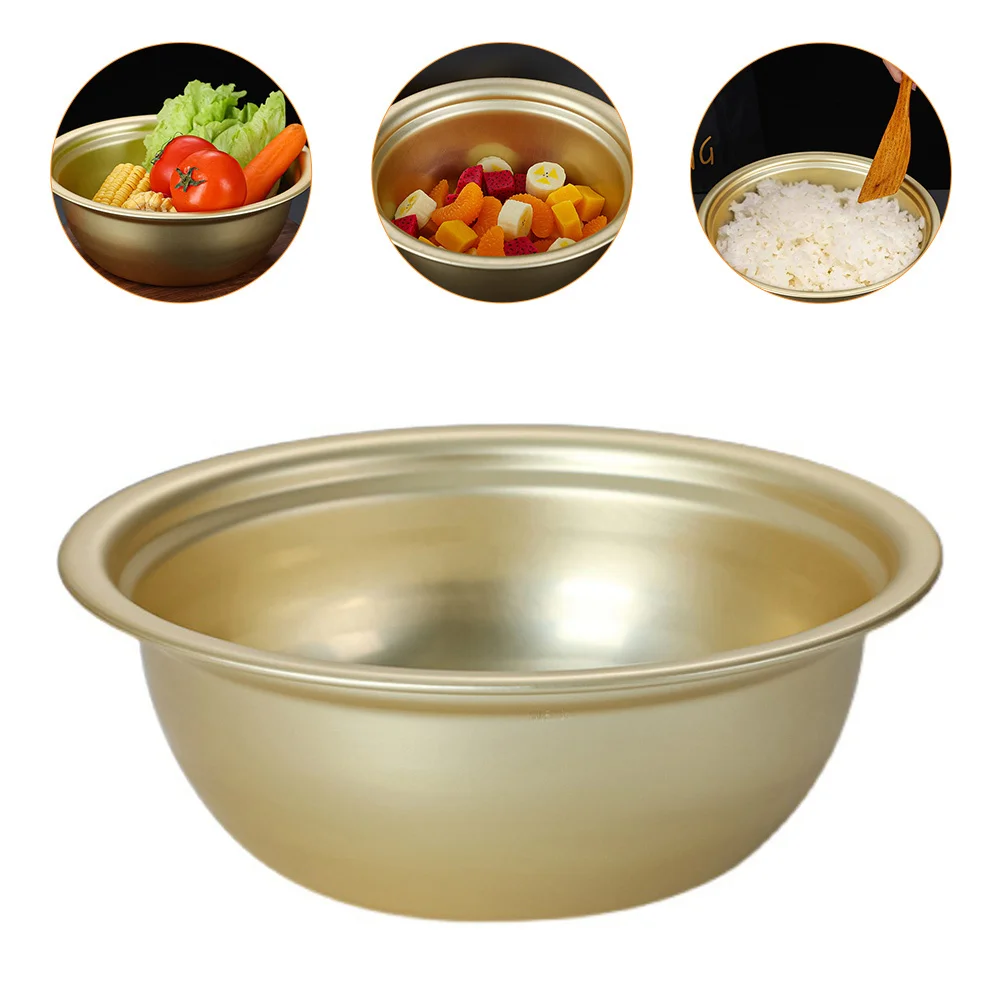 

30Cm Soup Basin Bowl Large Capacity Vegetable Fruit Mixing Wash Kitchenware Aluminum Utility Bowl For Salad Dough Noodle