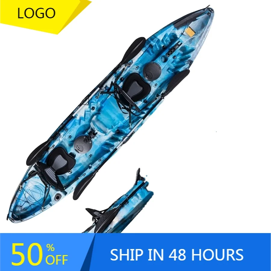 Non‑Inflatable 2‑Person Sit‑on‑Top Fishing Kayak Equipped With Pedal‑Drive And Paddle