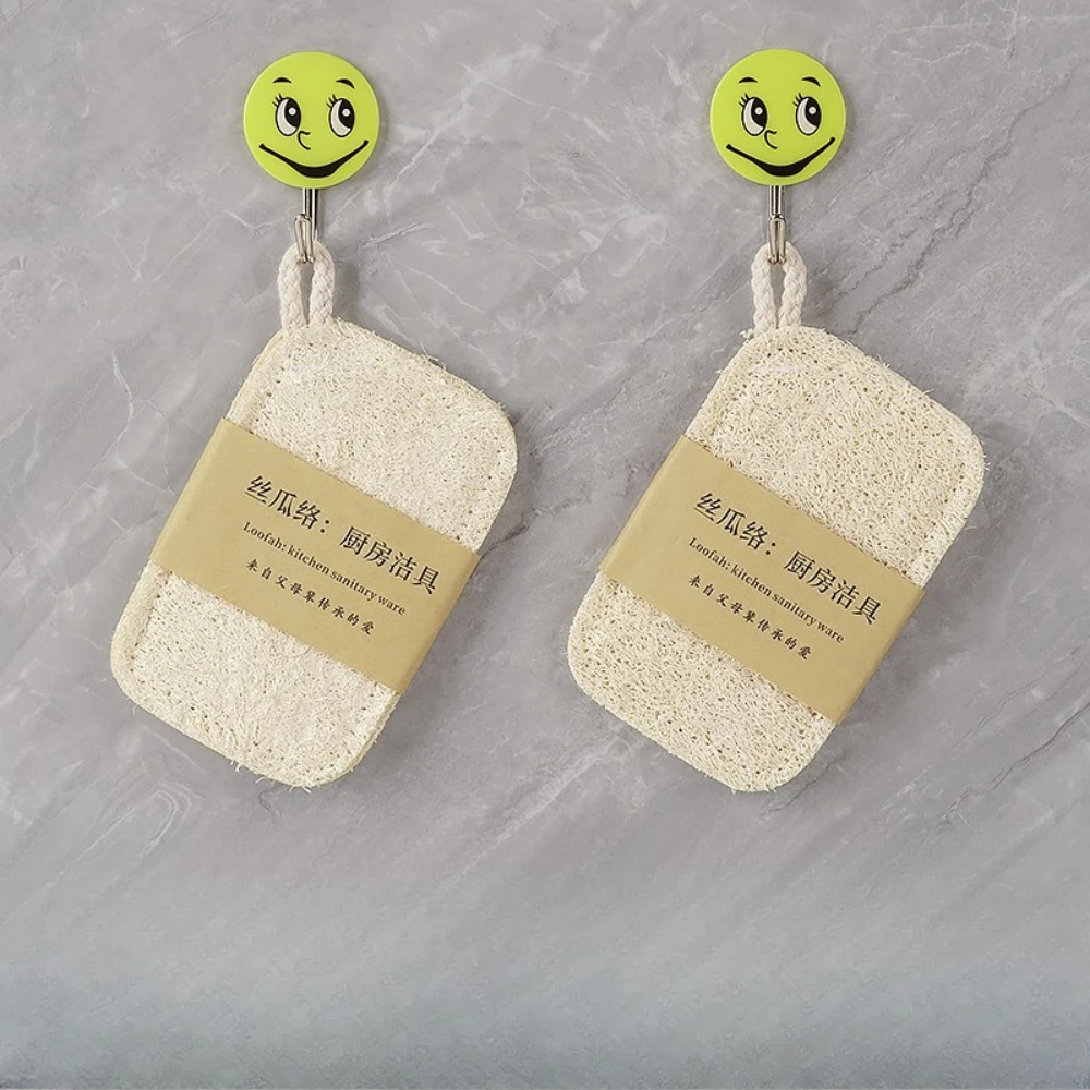 3 Buah Spons Pencuci Piring Alami Loofah Serbaguna 100% Biodegradable Komposabel Bantalan Penggosok Pencuci Piring Tanpa Limbah