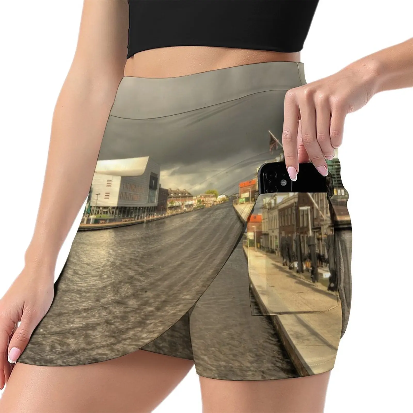 Stormy day at Alphen aan den Rijn Light Proof Trouser Skirt dress novelty in clothes