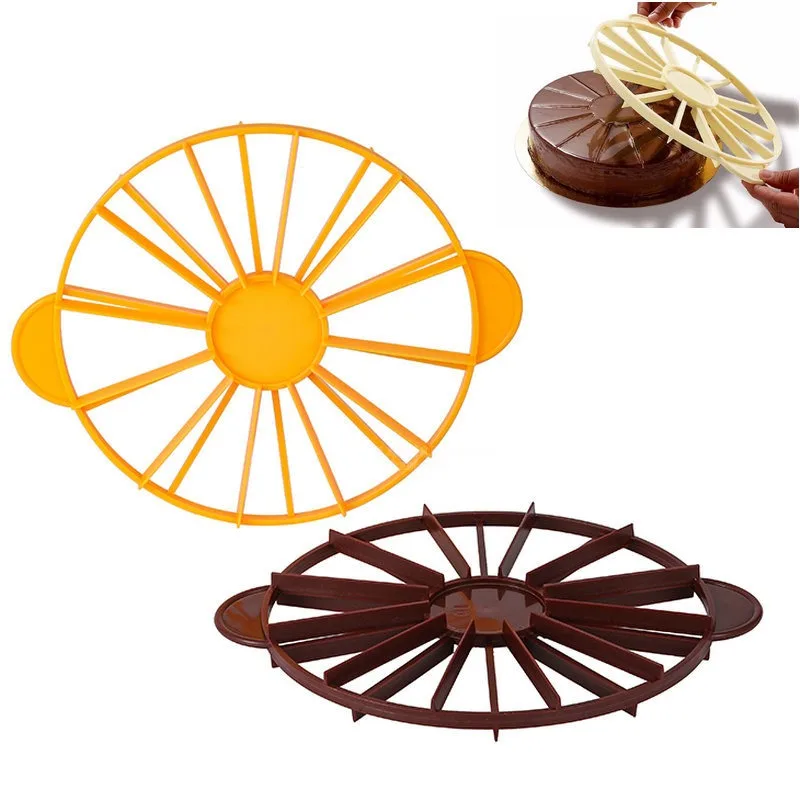 

1Pcs Slices Plastic Cake Equal Portion Cutter Round Bread Cake Mousse Divider Slice Marker Baking for Household Kitchen Utensils