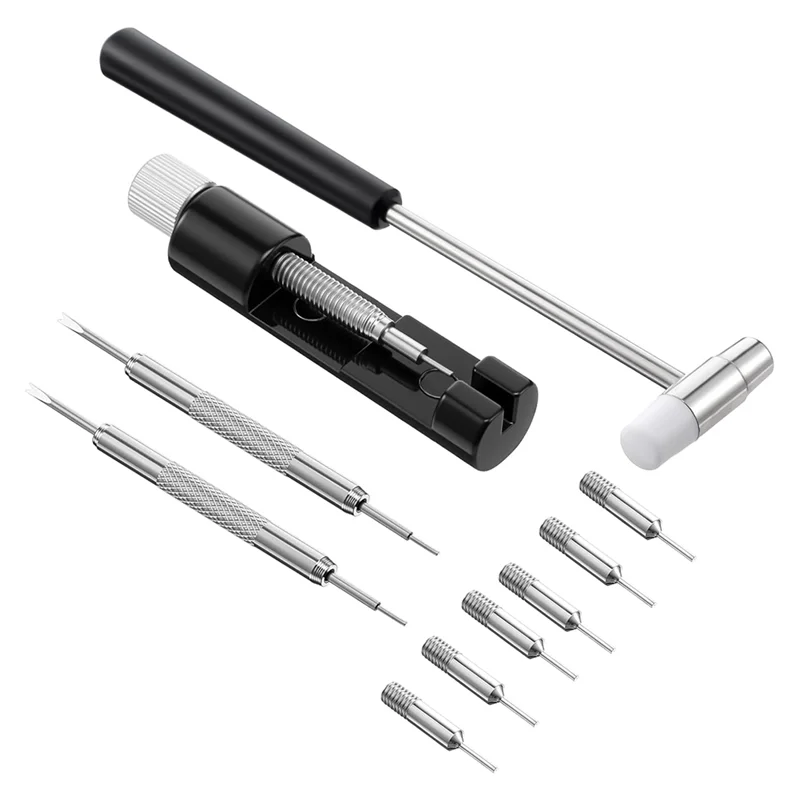 

A21R-Essential Watch Band Link Removal Toolkit With Hammer & Pin Remover For Band Adjusting