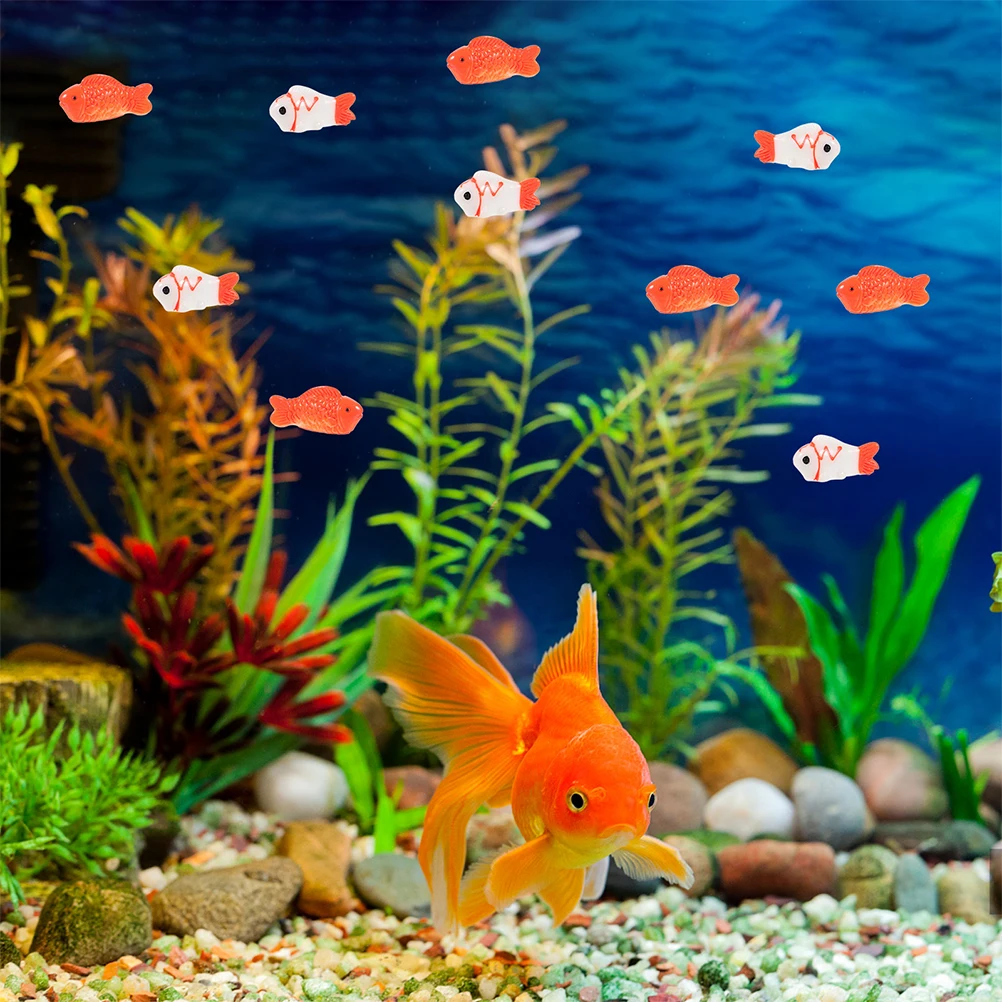 

10pcs Marine Animal Ornaments Mini Resin Fish Figurines Cute Cartoon Bonsai Decors Tiny Models Aquarium Garden Landscape