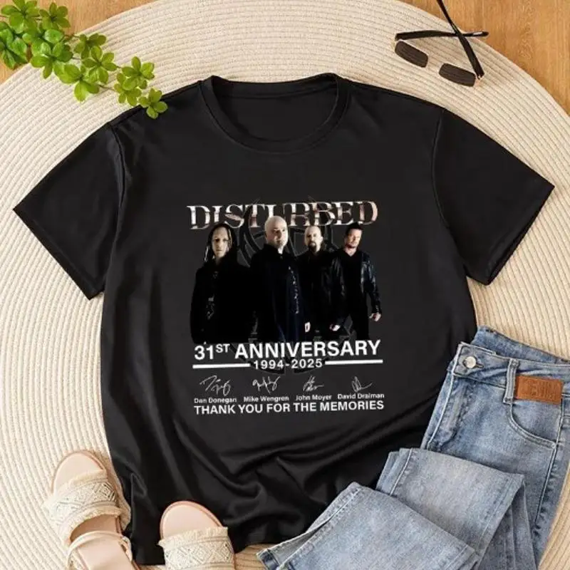 Vintage Disturbed 31 Years Anniversary T Shirt The Sickness 2025 Tour