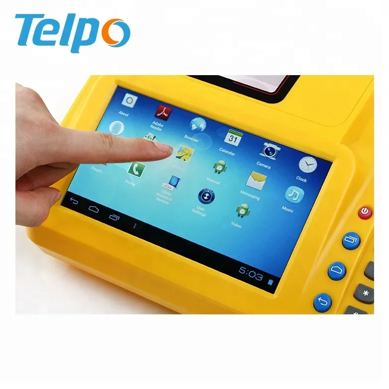 TPS550 Multi-communication Methods Smart Android POS Terminal With Fingerprint Scanner, Camera, Barcode Scanner