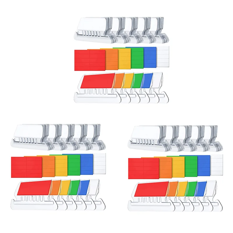 

ABPQ-360 Sets File Document Tabs 2 Inch Hanging Folder Tabs And Multicolor Inserts For Quick Identification Of Hanging Files