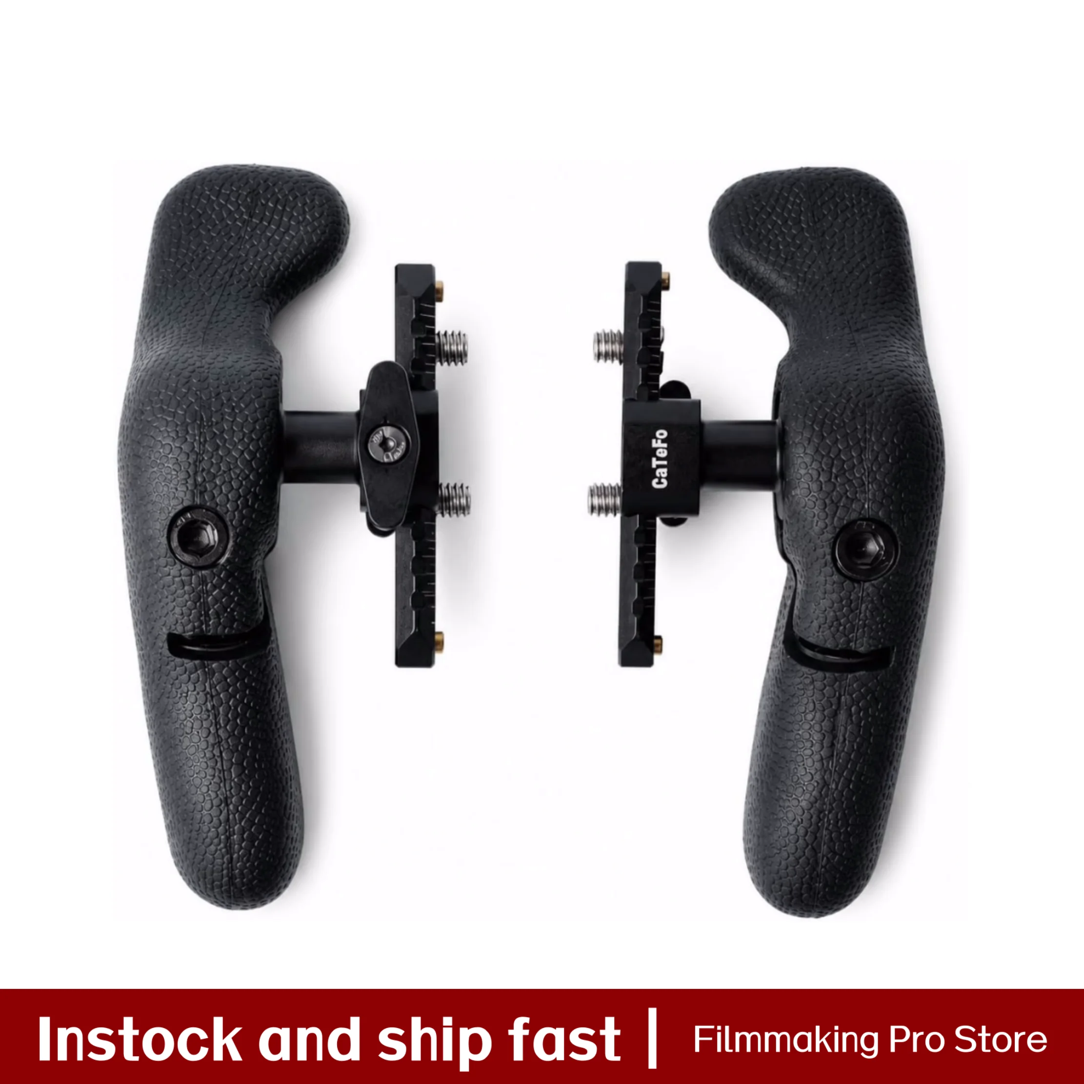 CaTeFo NATO Side Handle Kit with NATO Rail, 360° Adjustable Camera Cage Hand Grip, Ergonomic Left & Right Hand Grip