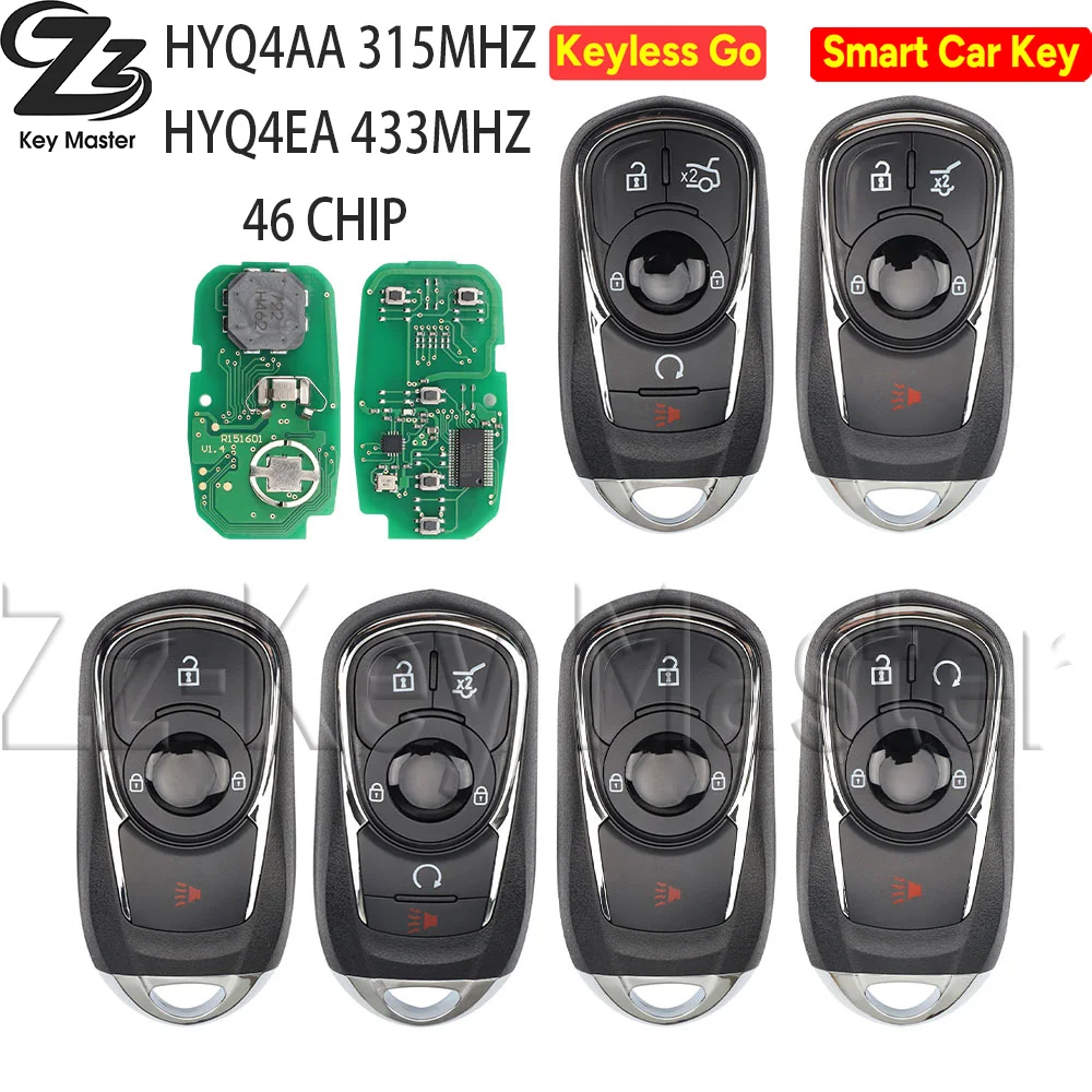 

Умный ключ-пульт Zz-KeyMaster Store Promixity 315/433 МГц ID46 для Buick Envision LaCrosse 2017 2018 2019 ENCORE HYQ4AA /HYQ4EA K