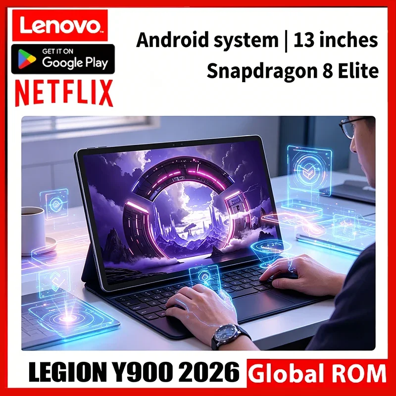 Lenovo Legion Y900 13" 144Hz High Refresh Rate Tablet Snapdragon 8 Gen 3 for Movies & Games Android 16 Gaming Tablet 10200mAh