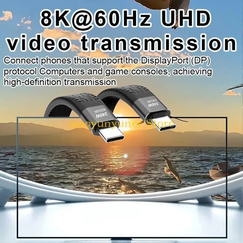 P9JB USB4 Type C to Type C Cable 40W 40Gbps Video Transfer 8K 60Hz Charging Data Sync