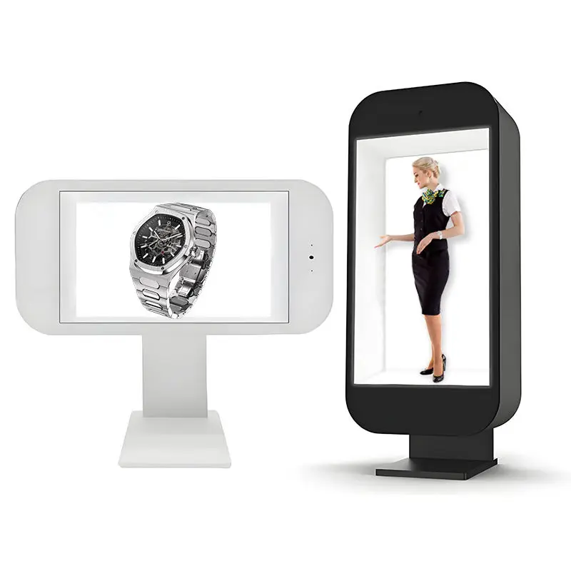 21.5 Inch Transparent Lcd Display Showcase Touch Screen Rotatable Desktop Android Hologram Transparent Lcd Screen Box