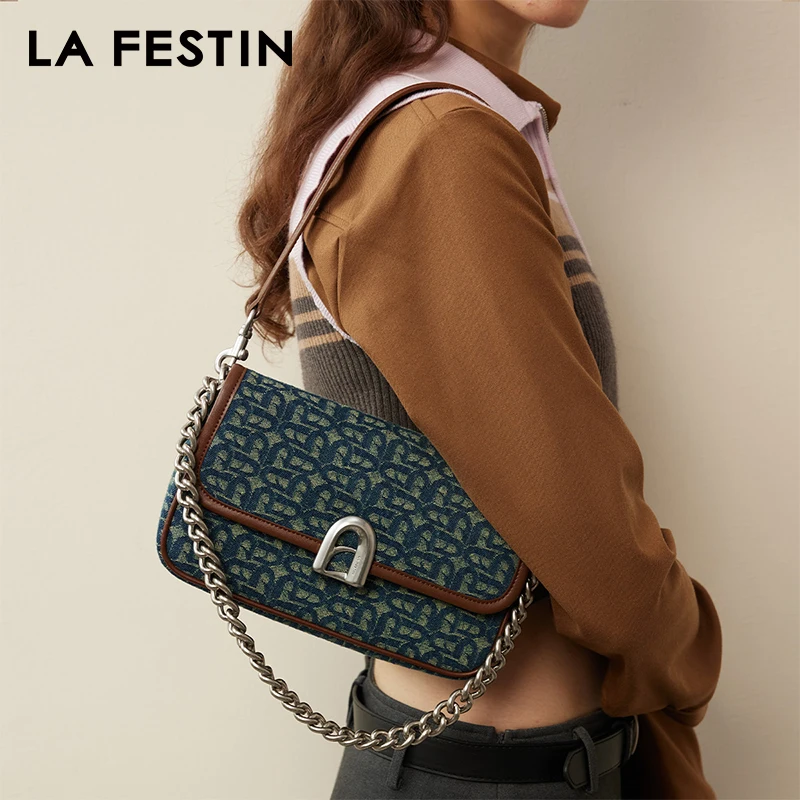 LA FESTIN-Bolso cruzado de hombro para mujer, bandolera de diseñador de lujo, a LA moda, 2024