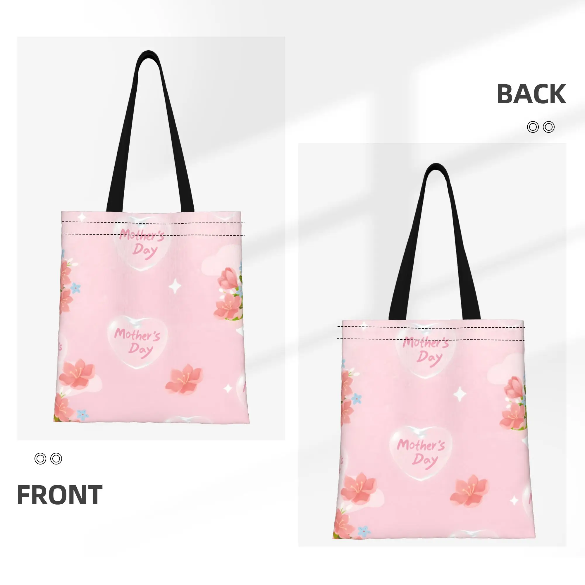 1PC Love Bubble Mother's Day Gift Canvas Tote Bag Perfect for Shopping & Personal Use Great Gift