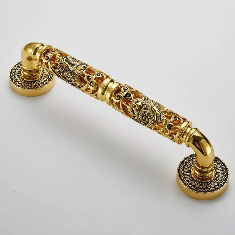 Door handle American light luxury golden villa folio child and mother door big handle