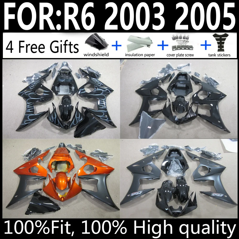 

Injection Molded Fairing Kit For Yamaha YZF-R6 2003-2005 Bodywork Cowling Set High Quality Factory Direct Fit