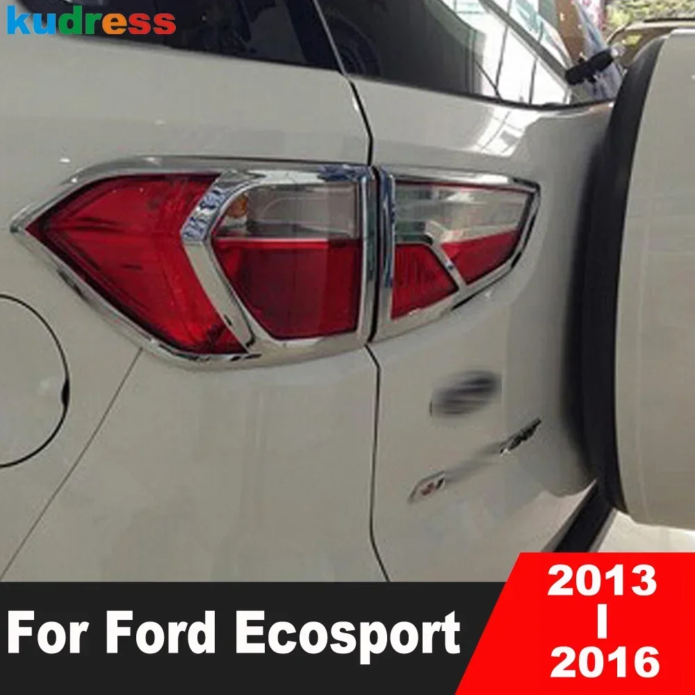 

Car Rear Tail Light Lamp Cover Trim For Ford Ecosport 2013 2014 2015 2016 Chrome Taillight Taillamp Frame Trims Accessories