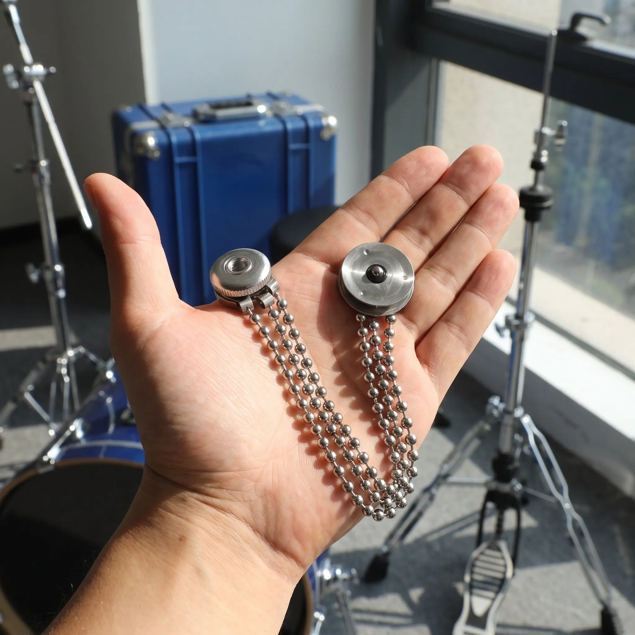 Classic Rocker Style Cymbal Chain Metal Music Accessory Unisex Design Suitable Concert Party and Casual Use Popular Item