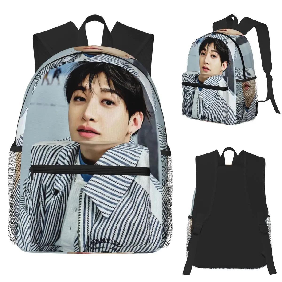 

Студенческий рюкзак с рисунком Bang Chan KPOP, школьная сумка, походный дорожный рюкзак для мальчиков и девочек, модная сумка для книг, сумки на плечо