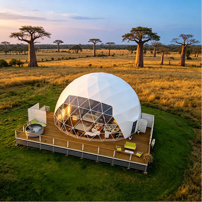Transparent Luxury Dome Tent Geodesic Structure Dome House for Resort Camping Hotel Outdoor System