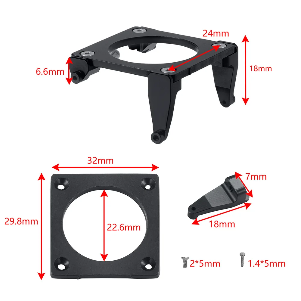 AXSPEED-Kit de Plaque d'Escalade Servo Monté Avant en Métal, pour Voiture Axial SCX24, Modèle de Camion Chevrolet Wrangler 1/24 RC