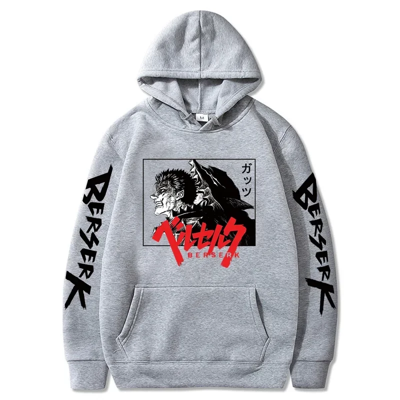 Japan anime berserk guts hoodies sweatshirt loose casual manga Hip Hop Man cartoon woman cloths oversized hoodies sweatshirt