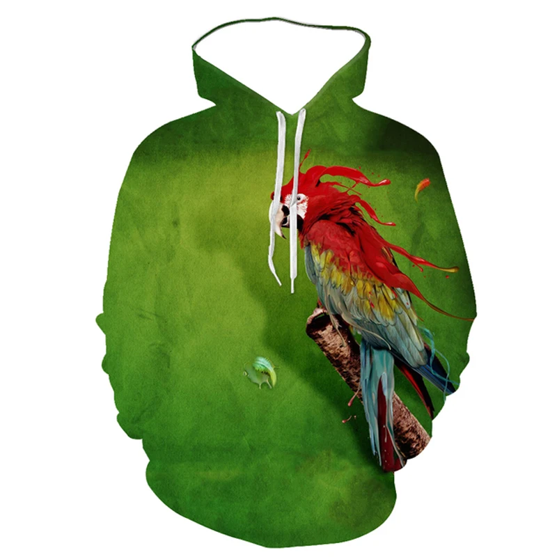 Parrot Animal Pattern Fashion Style 3D Printed Hoodies Unisex Pullovers Hoodie Casual Sweatshirts Street Top Tracksuit