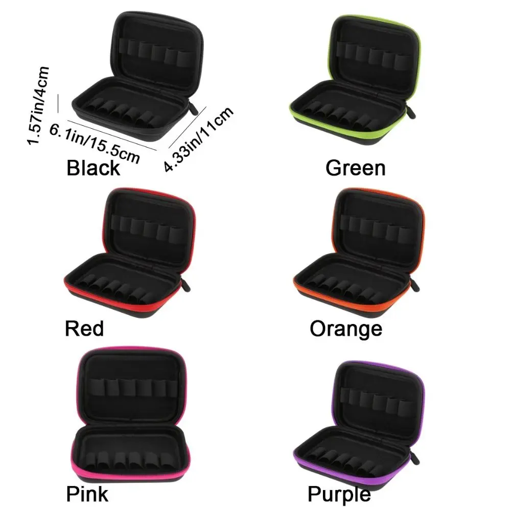 12 Slots Essential Oil Case Shockproof 10ML Capacity Aromatherapy Storage Bag Moisture-proof Hard Shell Box Travel