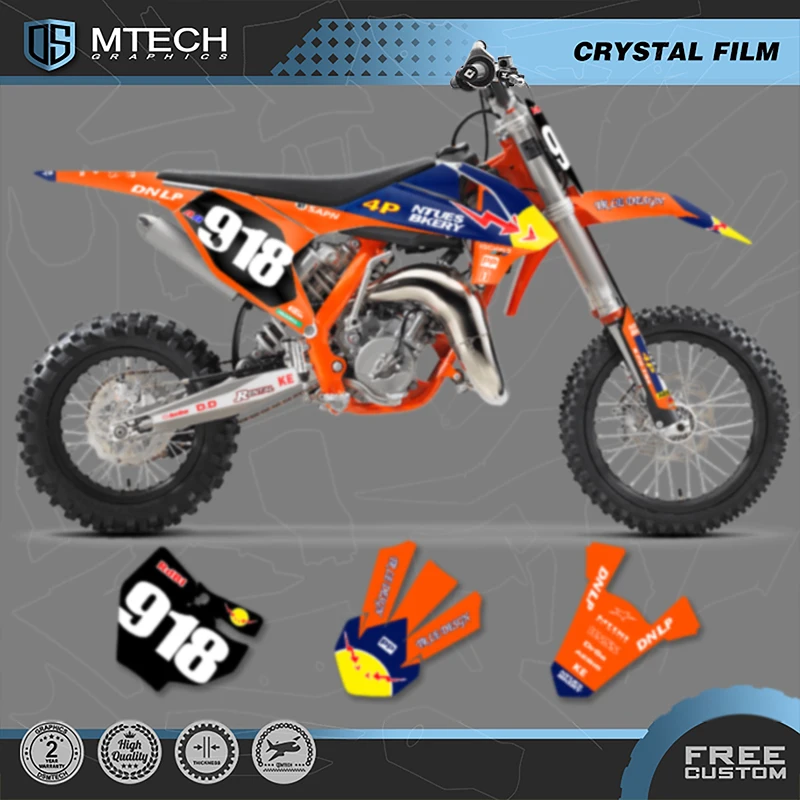 

DSMTECH MOTOR мотоциклетные графические наклейки, наборы наклеек, номер, имя, Cusotm для KTM SX65 SX 65 2016 2017 2018 2019 2020-2023 001