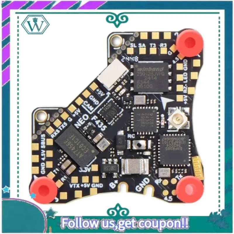 

Upgraded F435 NEO 1S AIO ICM42688P 16MB ICM42688P 16MB 5A 4-In-1 ESC Dshot300 TYPE-C For RC FPV Drones