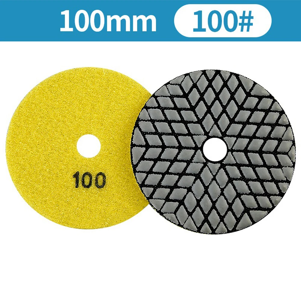 Efficient 100mm Dry Polishing Pads for Various Stones 4 Inch Sanding Discs for Granite and Marble Applications