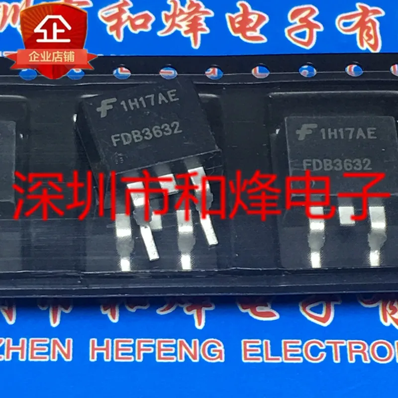 10PCS FDB3632 TO-263 100V 80A  in stock 100% new and original