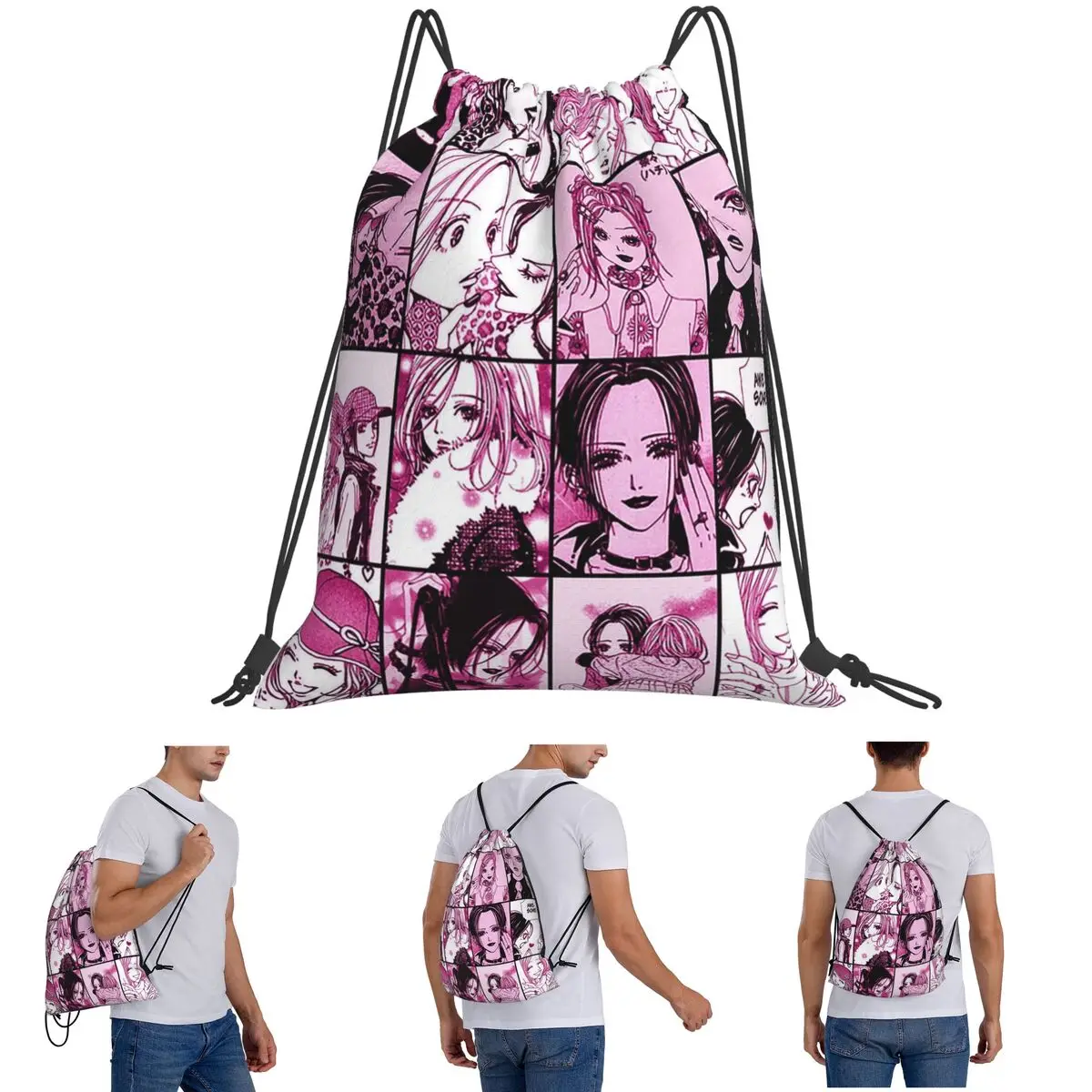 

Nana Anime Backpacks Casual Drawstring Bags Storage Bag Book Bags for Man Woman Students