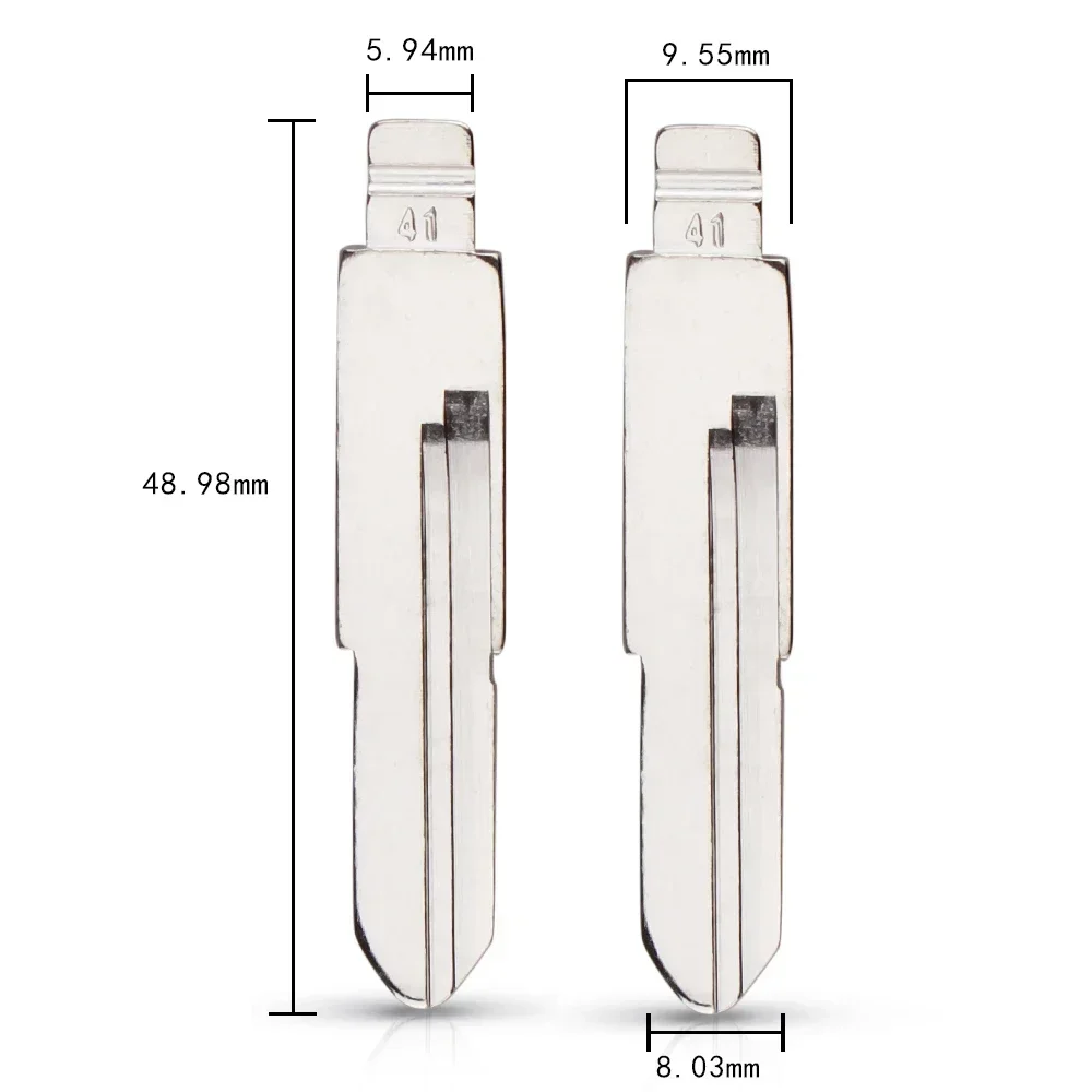 

10 шт. металлические пустые необрезанные откидные лезвия дистанционного ключа KD # 41 для Trumpchi