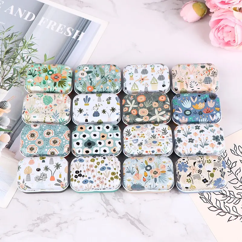 

1PC Mini Tinplate Box Sealed Jar Packing Boxes Jewelry Candy Box Portable Small Storage Cans Coin Earrings Headphones Gift Box