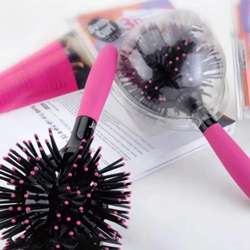 3D Runde Haarbürsten Make-Up Kamm Salon 360-Grad Ball Styling Werkzeuge Hitzebeständige Haar Kamm Magie Entwirren Haarbürste