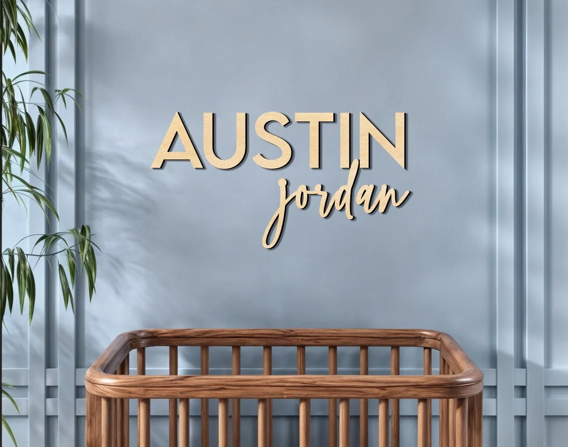 Табличка с именем на заказ, персонализированная деревянная табличка с именем для детей для детской комнаты, искусство детской комнаты, вырезанная деревянная табличка с именем