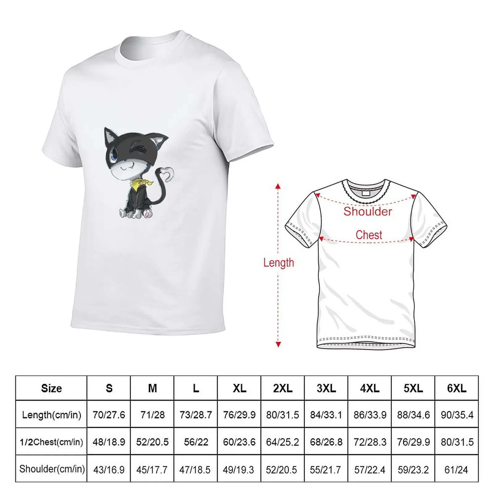 New Mona T-Shirt vintage clothes kawaii clothes black t shirt slim fit t shirts for men