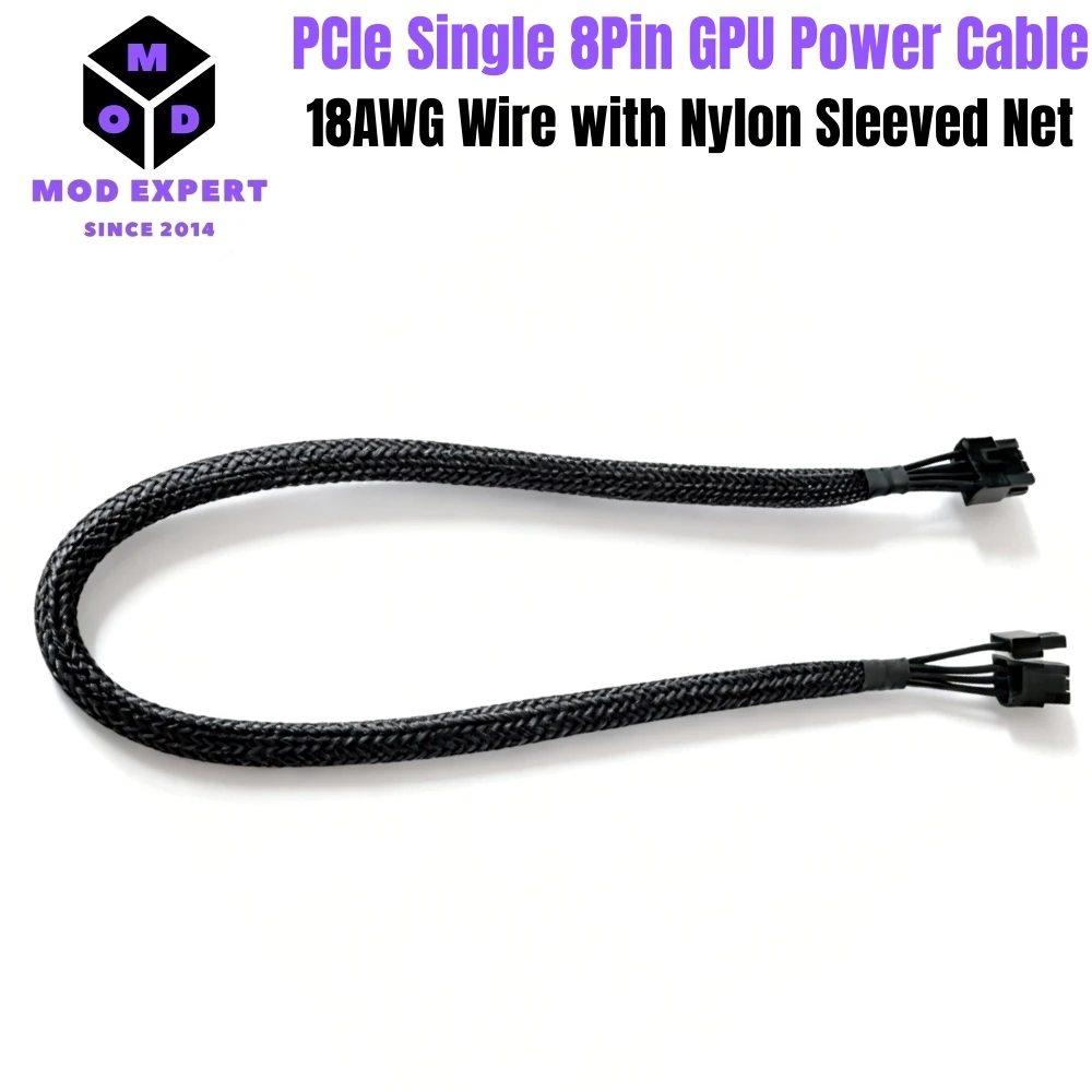 GPU Power Cable Single PCIe 8Pin 6+2Pin for Corsair RMi RMx AXi HX HXi RM CS-M CX-M TX-M SF Series Type 3 & Type 4 Modular Power