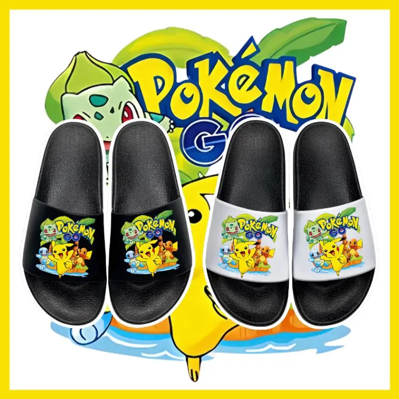

Pokemon Pikachu grils black white slipper drop shipping summer popular soft bottom indoor plus size man slipper for women Gifts