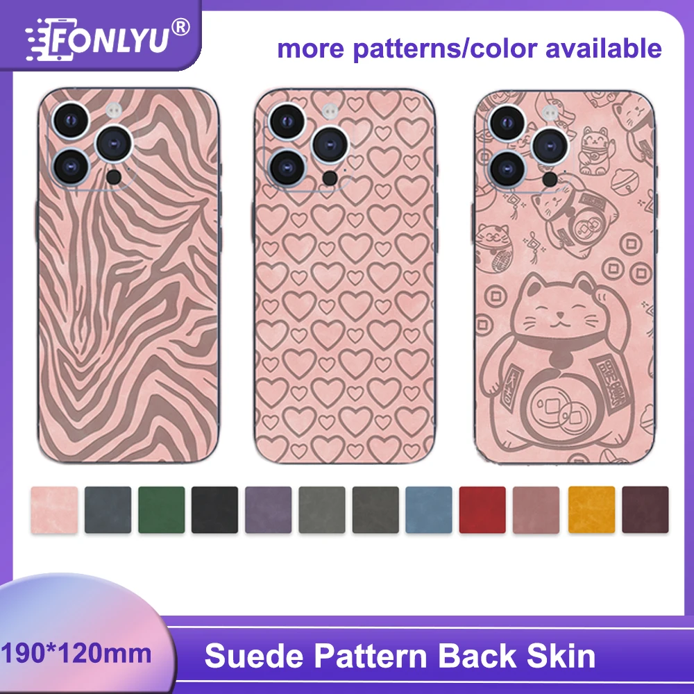 

Замшевая кожа Fonlyu с узором, задняя крышка, наклейка на ощупь кожи для мобильного телефона, машина для резки гидрогелевой пленки, декоративные скины